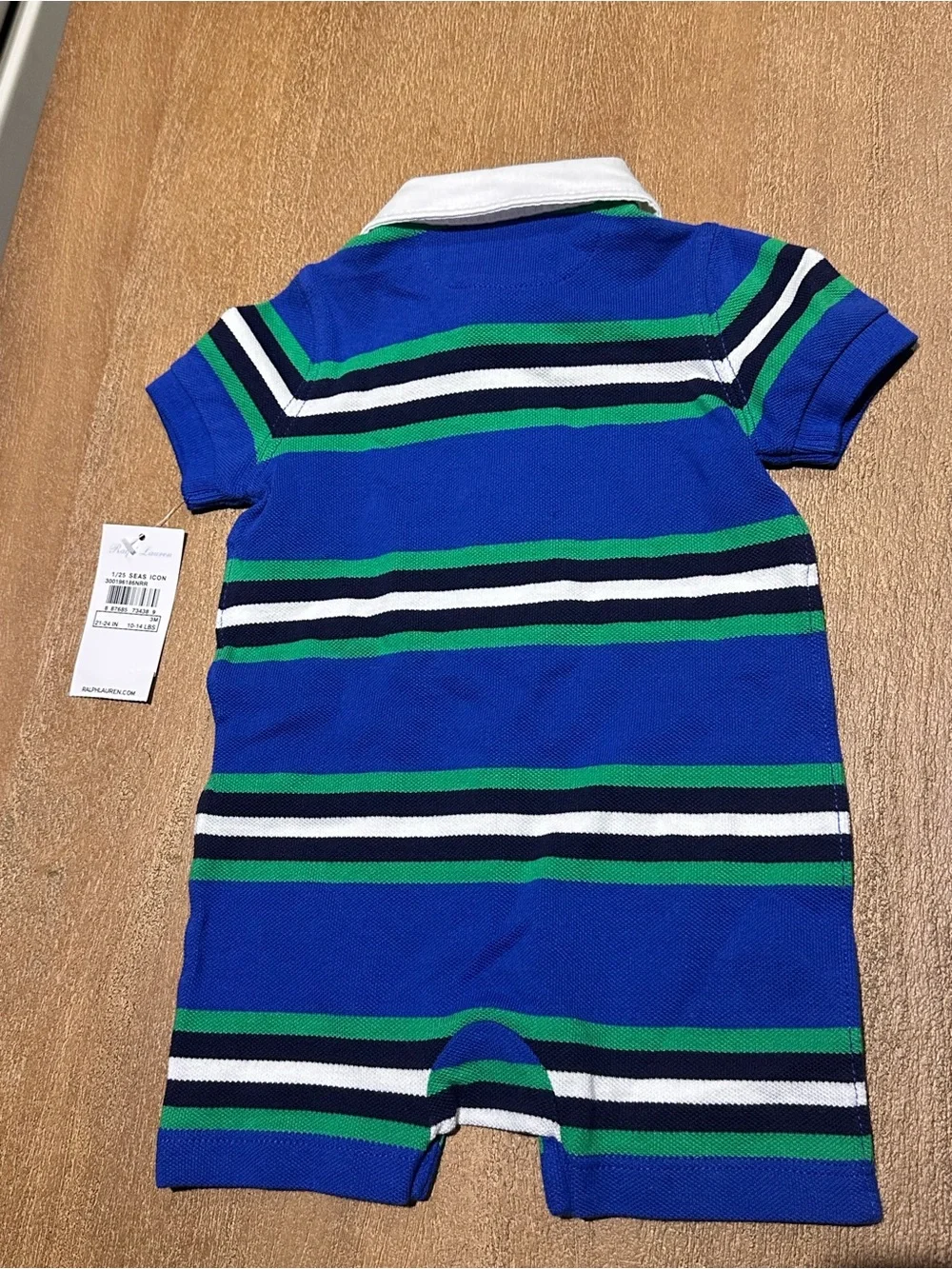Ralph Lauren Striped Polo Romper - 3 Months - BRAND NEW